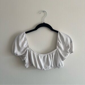 H&M Puff Sleeve Crop Top